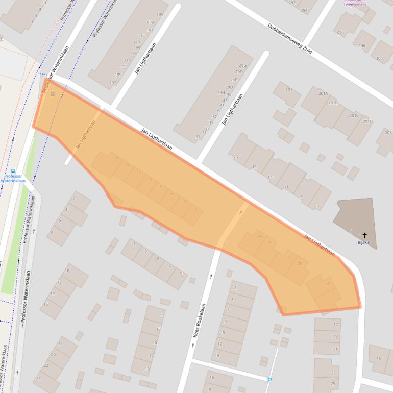 Kaart van postcodegebied 3312KG.