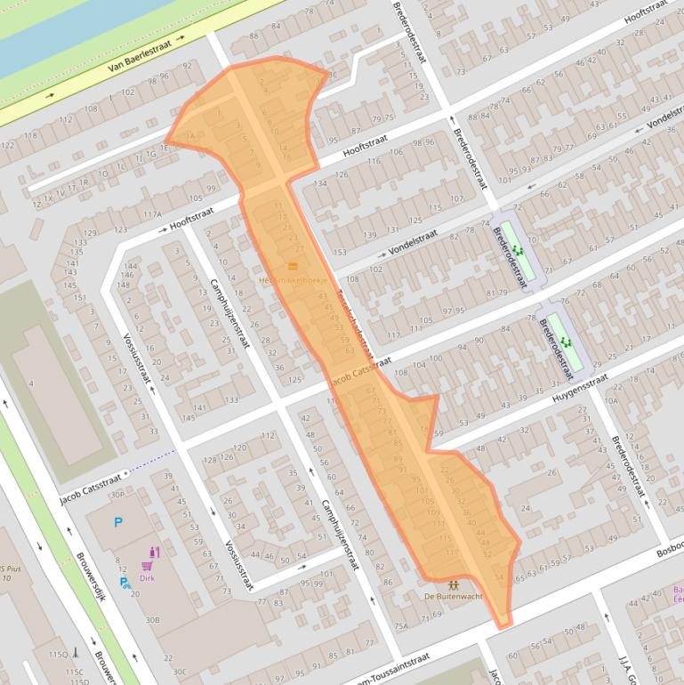 Kaart van postcodegebied 3314ZG.