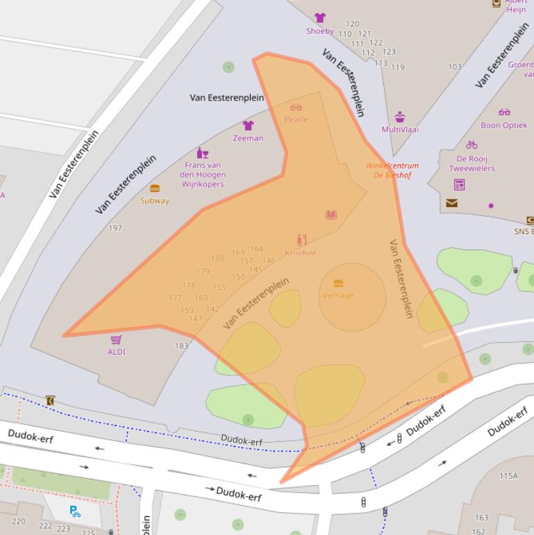 Kaart van postcodegebied 3315KV.