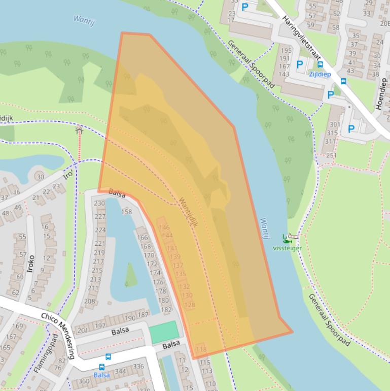 Kaart van postcodegebied 3315NJ.
