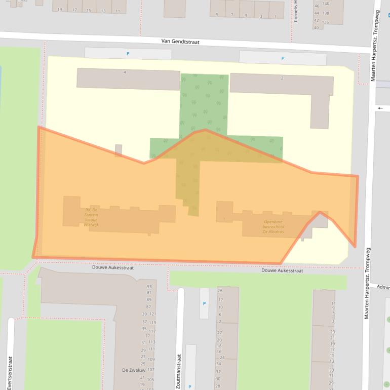 Kaart van postcodegebied 3317AM.