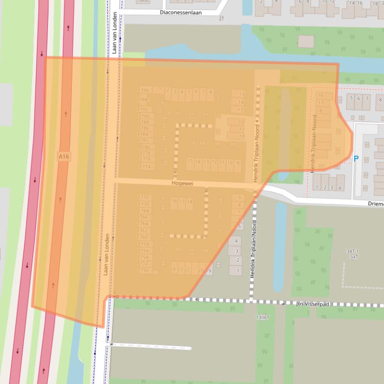 Kaart van postcodegebied 3317DN.