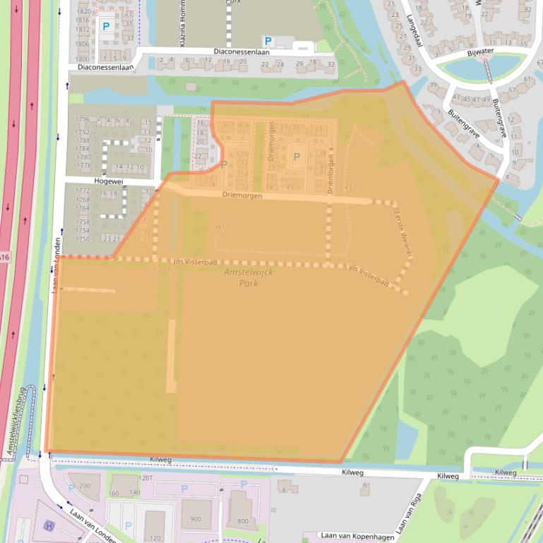 Kaart van postcodegebied 3317DR.