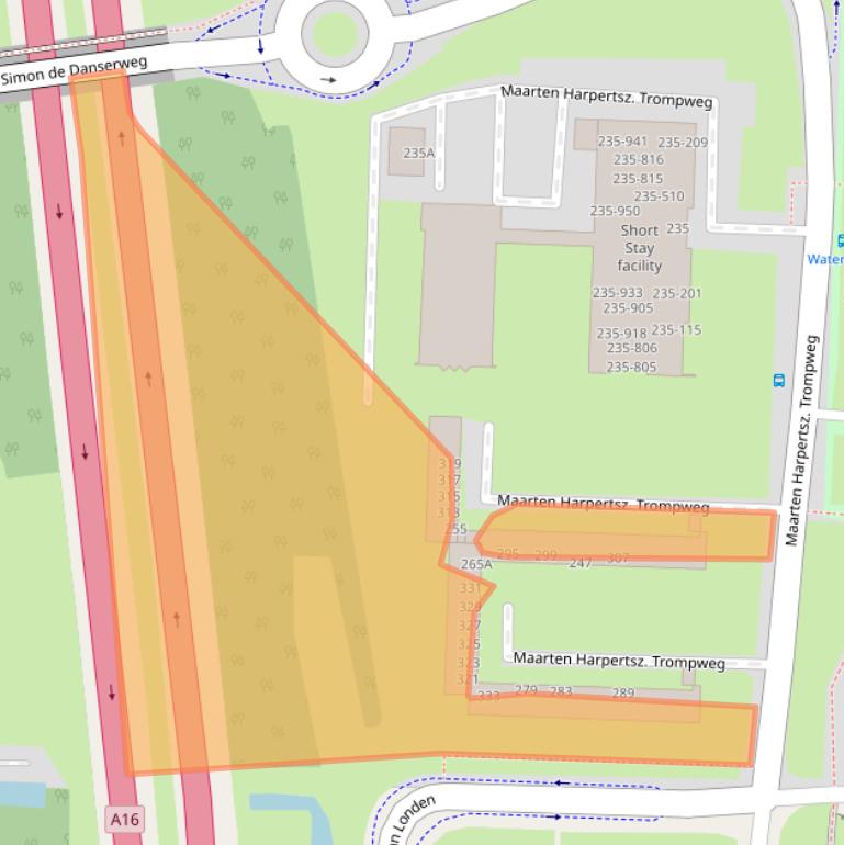 Kaart van postcodegebied 3317NG.