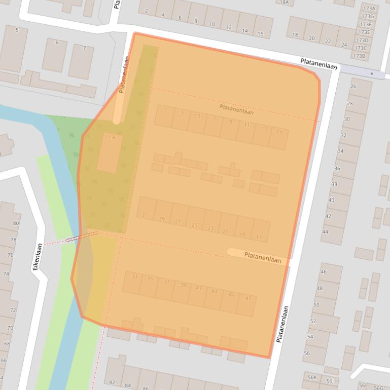 Kaart van postcodegebied 3319SL.