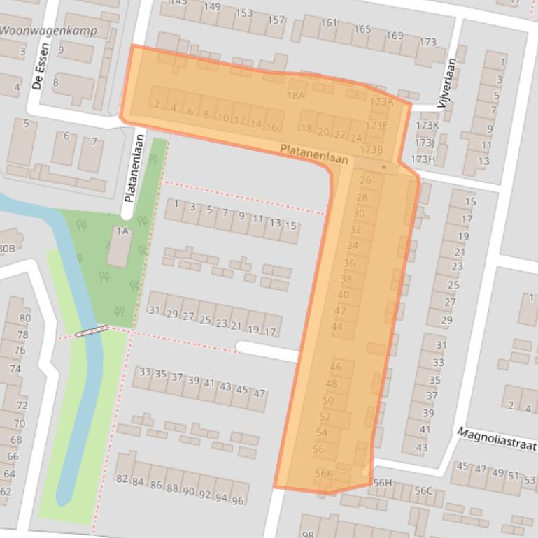 Kaart van postcodegebied 3319SM.