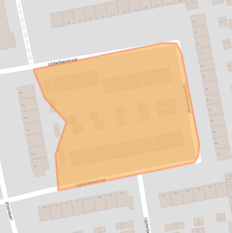 Kaart van postcodegebied 3319VJ.