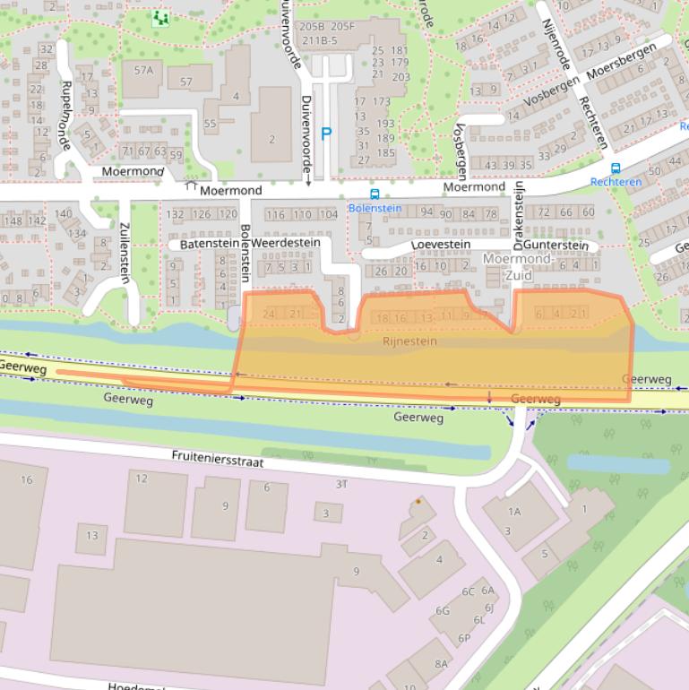 Kaart van postcodegebied 3334CT.
