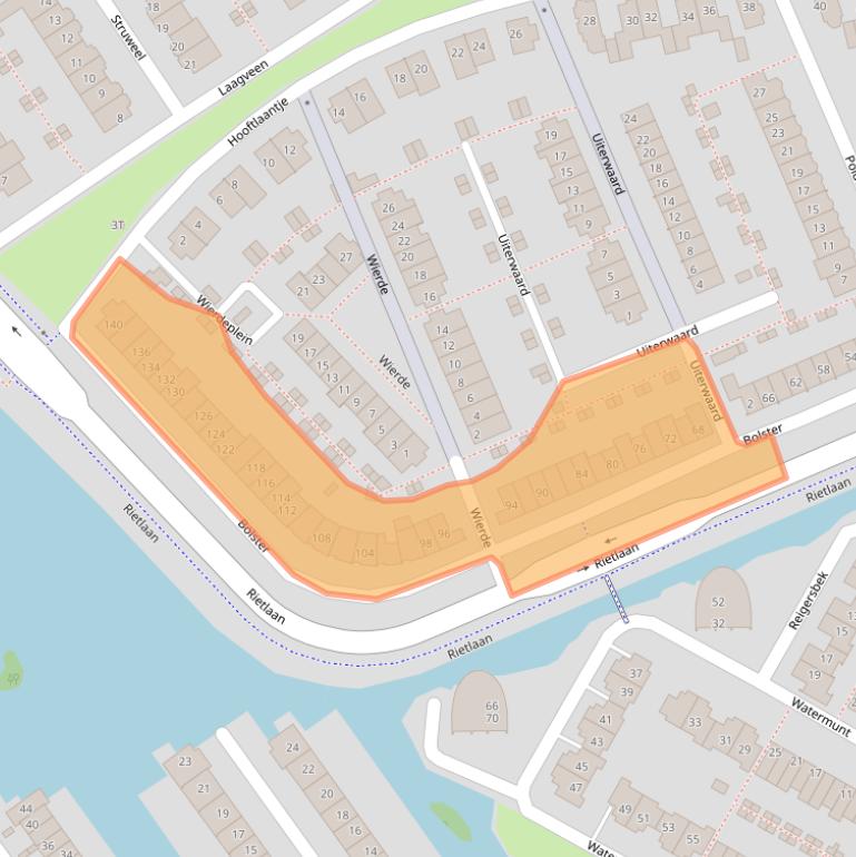 Kaart van postcodegebied 3344EB.