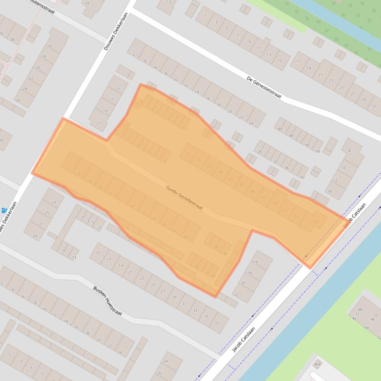 Kaart van postcodegebied 3351CL.