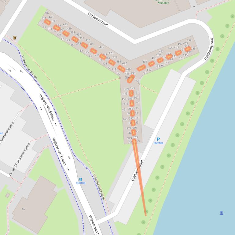 Kaart van postcodegebied 3353TG.