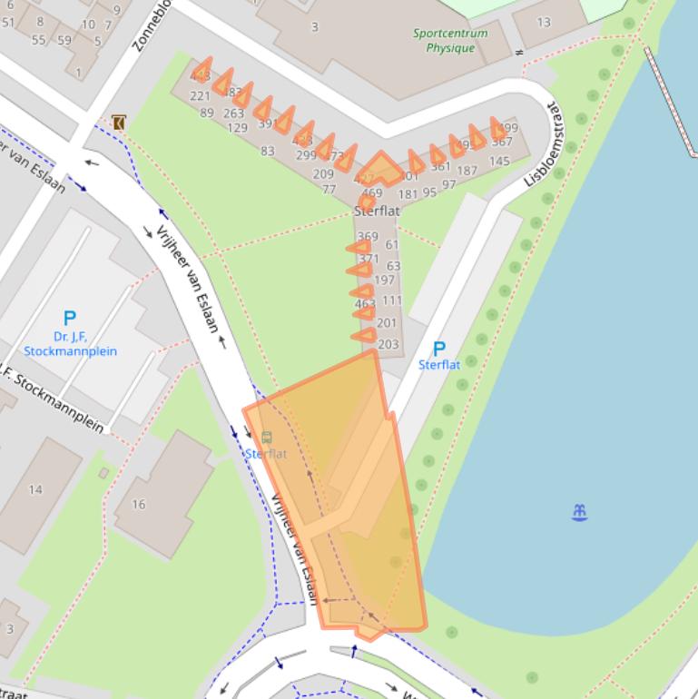 Kaart van postcodegebied 3353TL.