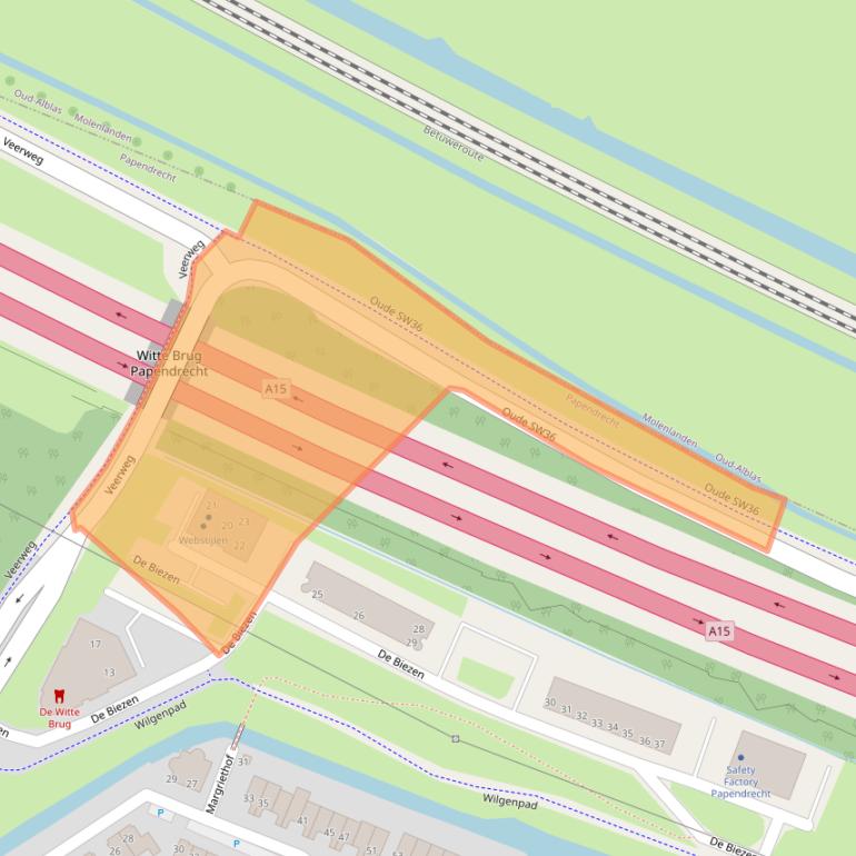 Kaart van postcodegebied 3355EP.