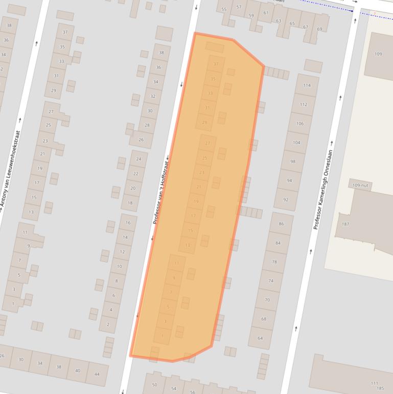 Kaart van postcodegebied 3362VK.