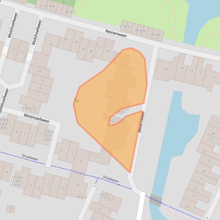 Kaart van postcodegebied 3363JB.