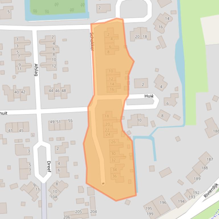 Kaart van postcodegebied 3372VK.