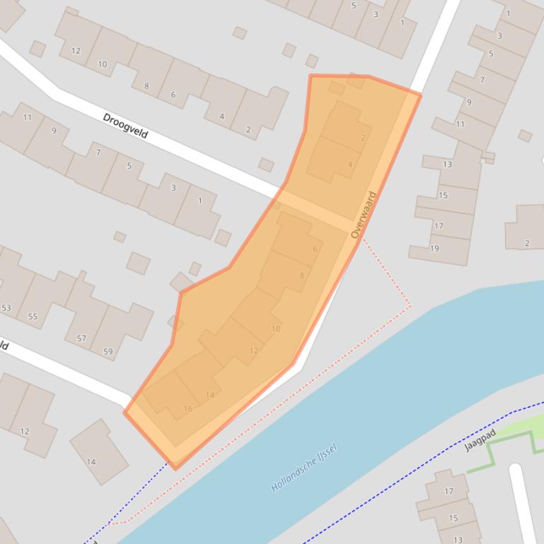 Kaart van postcodegebied 3402SH.