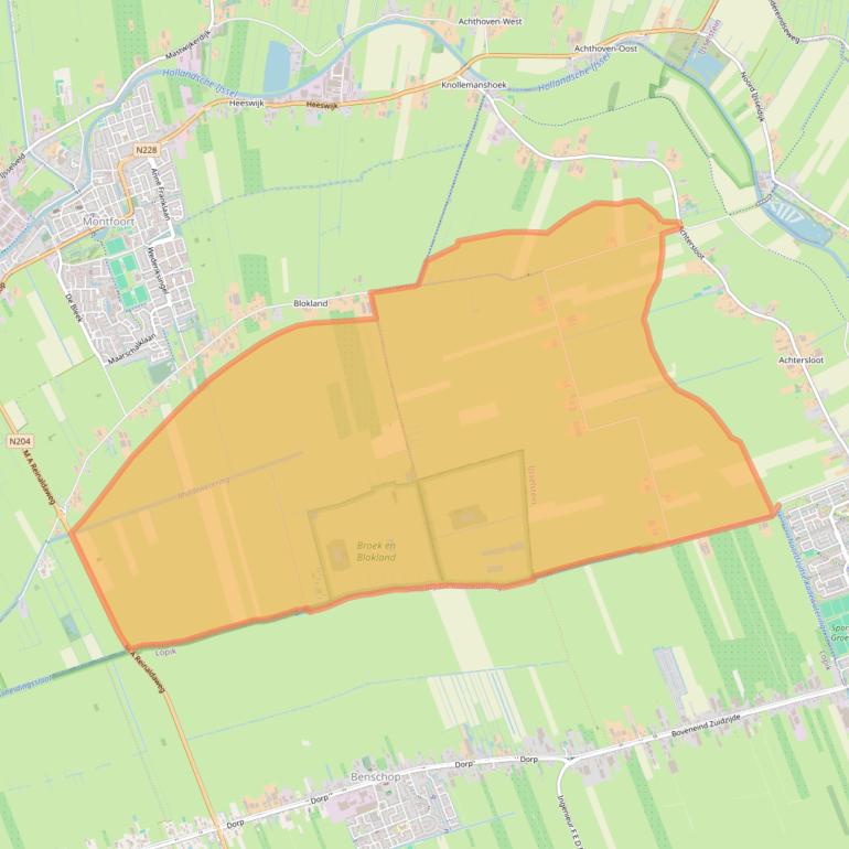 Kaart van postcodegebied 3403NH.