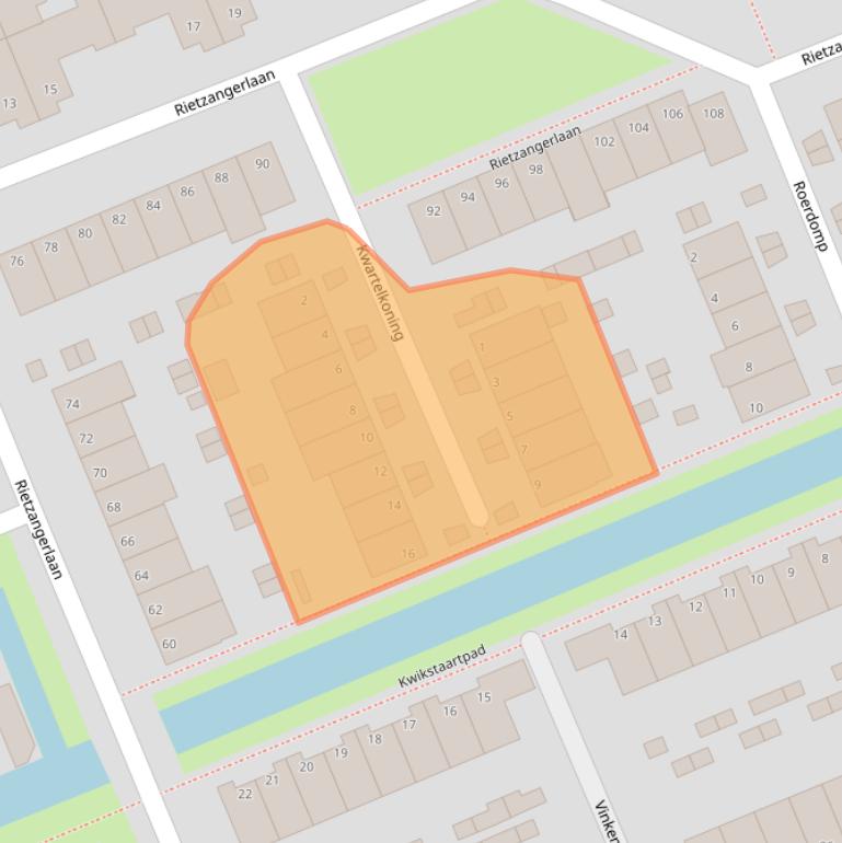 Kaart van postcodegebied 3403ZN.