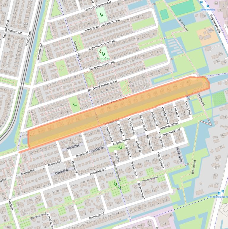 Kaart van postcodegebied 3404AV.