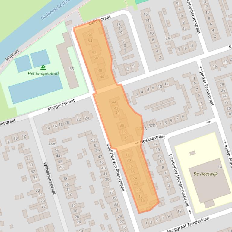 Kaart van postcodegebied 3417AP.