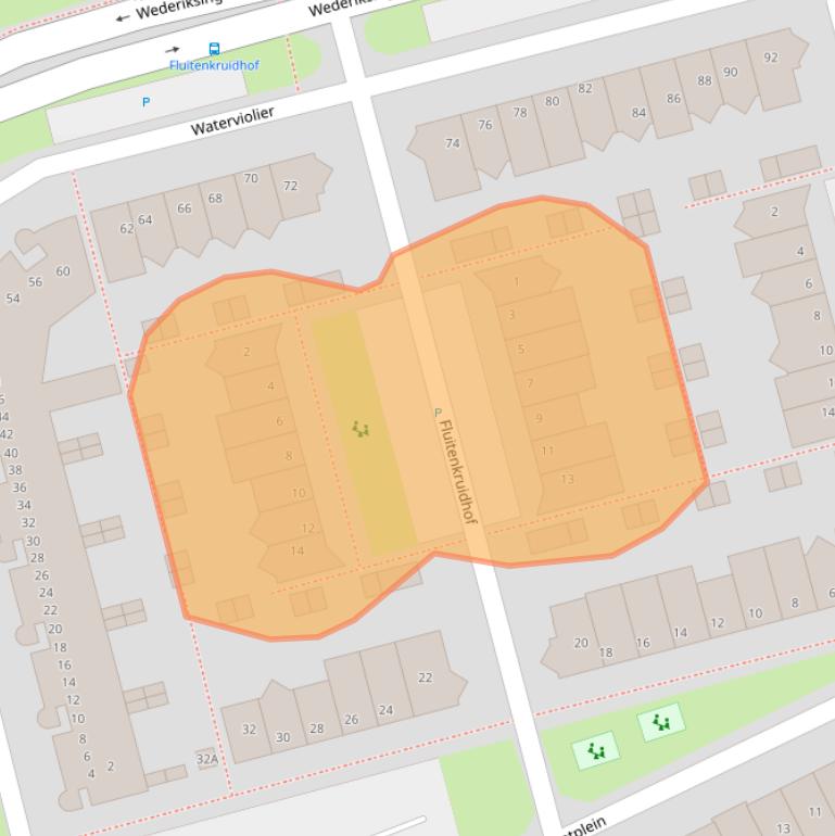 Kaart van postcodegebied 3417RD.