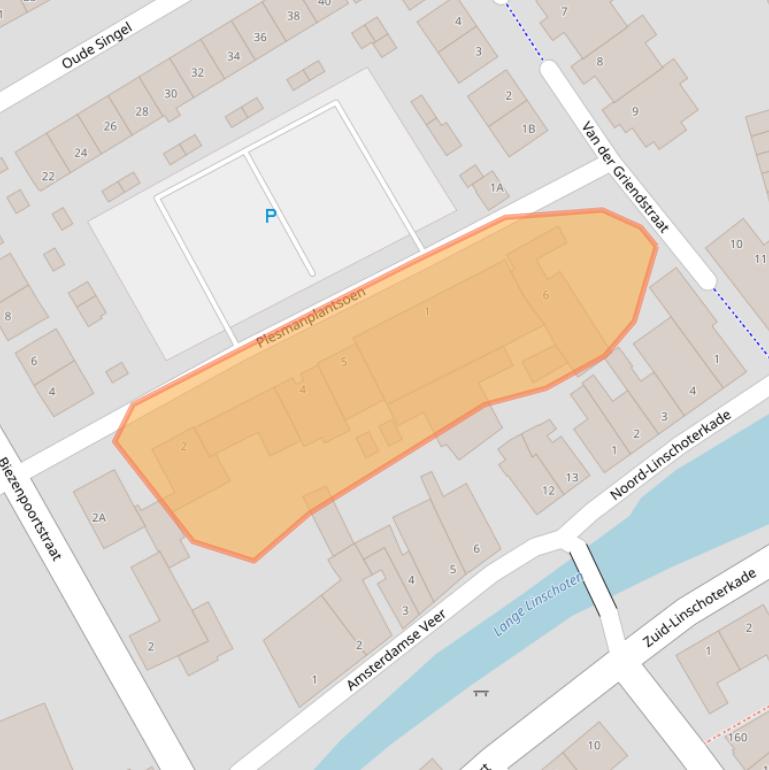 Kaart van postcodegebied 3421EB.