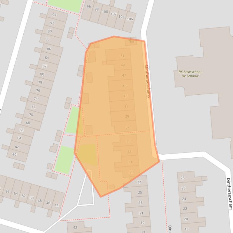 Kaart van postcodegebied 3432XT.