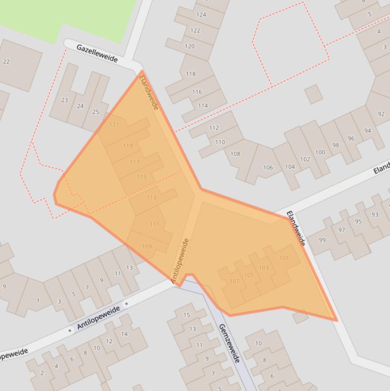 Kaart van postcodegebied 3437CP.