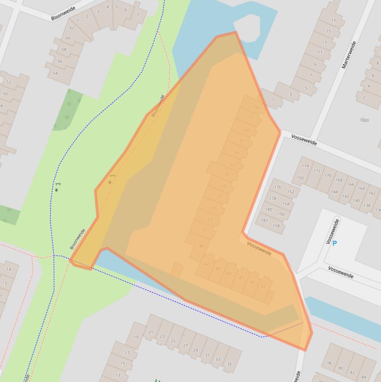 Kaart van postcodegebied 3437TB.