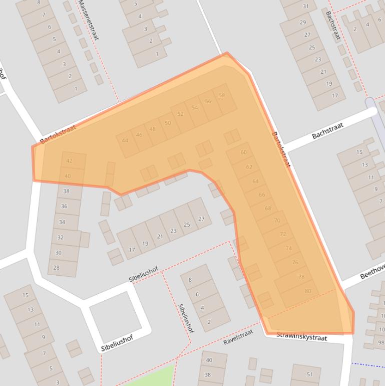 Kaart van postcodegebied 3438XG.