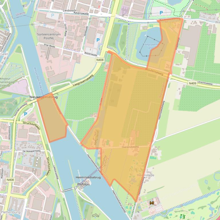 Kaart van postcodegebied 3439LP.