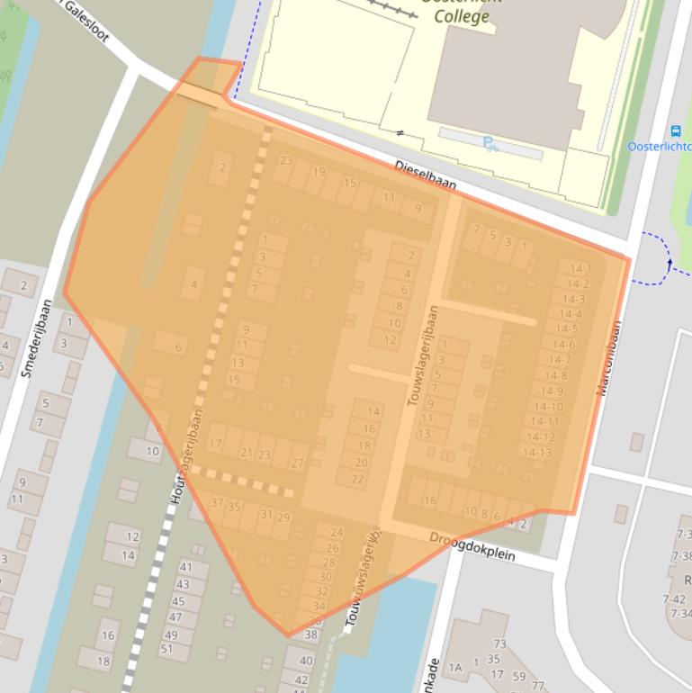 Kaart van postcodegebied 3439RC.