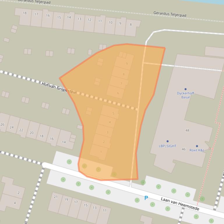 Kaart van postcodegebied 3439WJ.