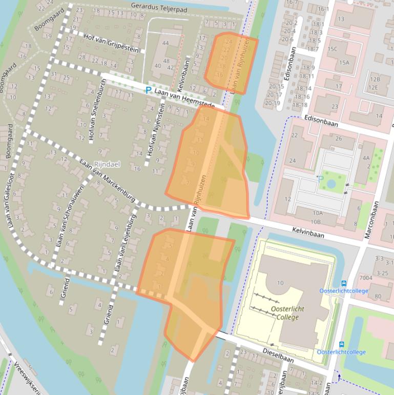 Kaart van postcodegebied 3439WK.