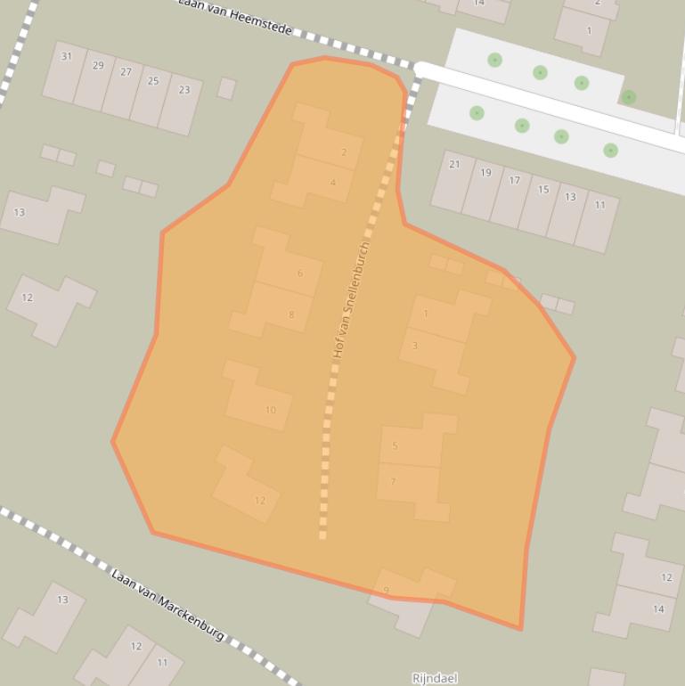 Kaart van postcodegebied 3439WP.