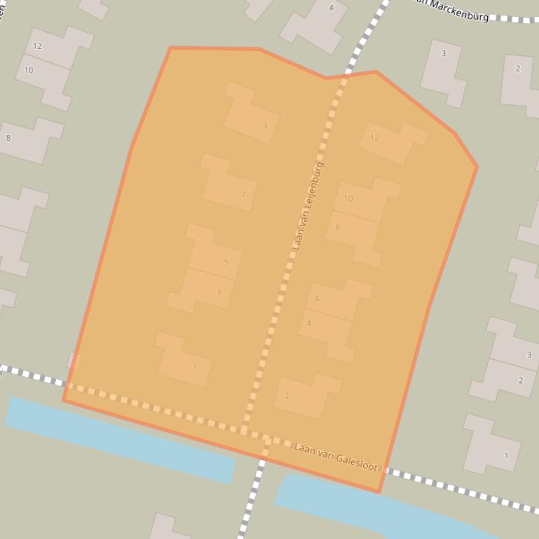 Kaart van postcodegebied 3439WV.