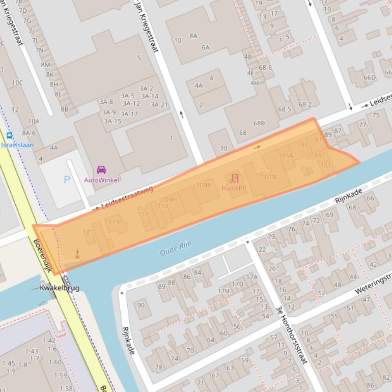 Kaart van postcodegebied 3443BS.