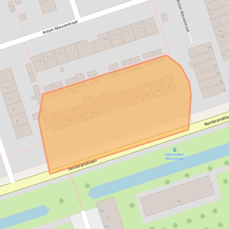 Kaart van postcodegebied 3443EL.