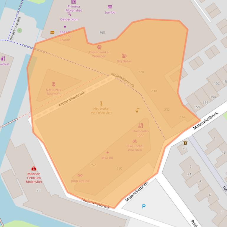 Kaart van postcodegebied 3448HS.