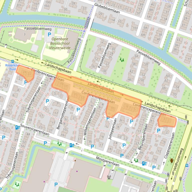 Kaart van postcodegebied 3452DA.