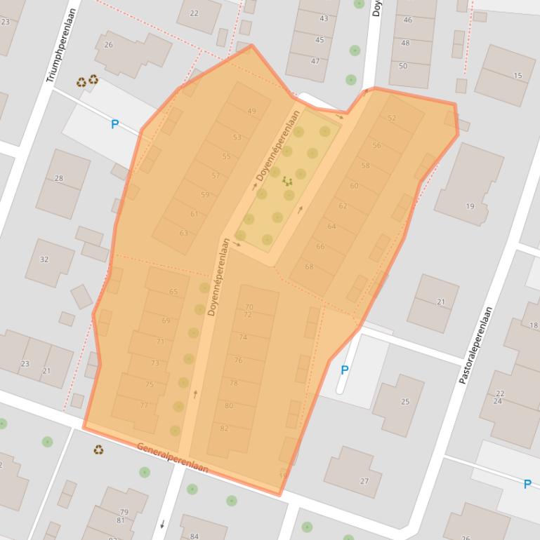 Kaart van postcodegebied 3452EE.