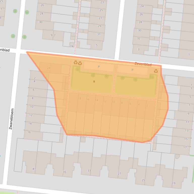 Kaart van postcodegebied 3453TL.