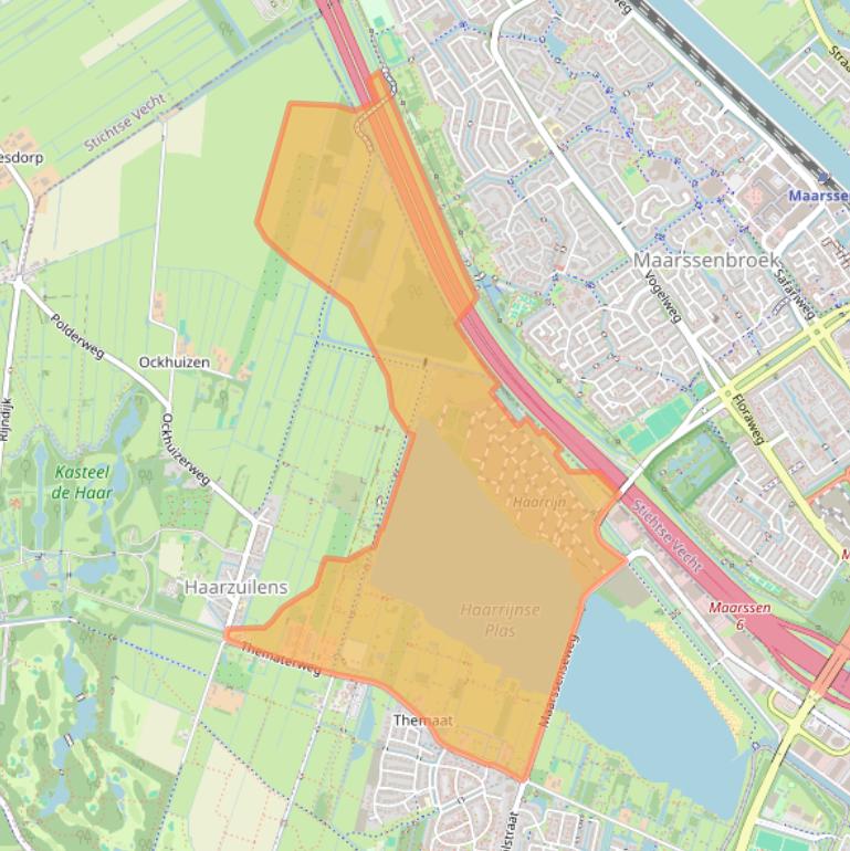 Kaart van postcodegebied 3455SN.