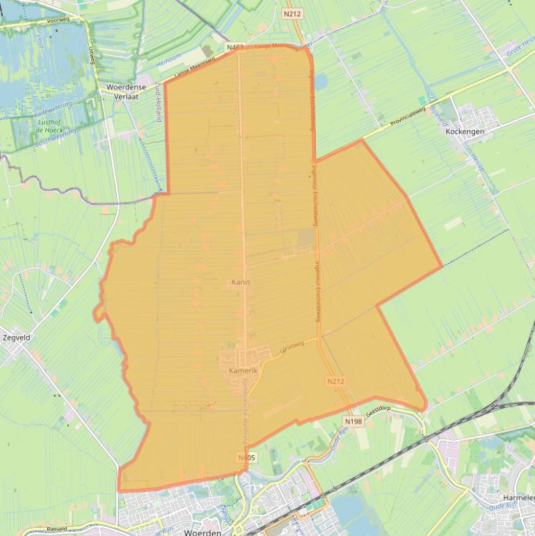 Kaart van postcodegebied 3471.