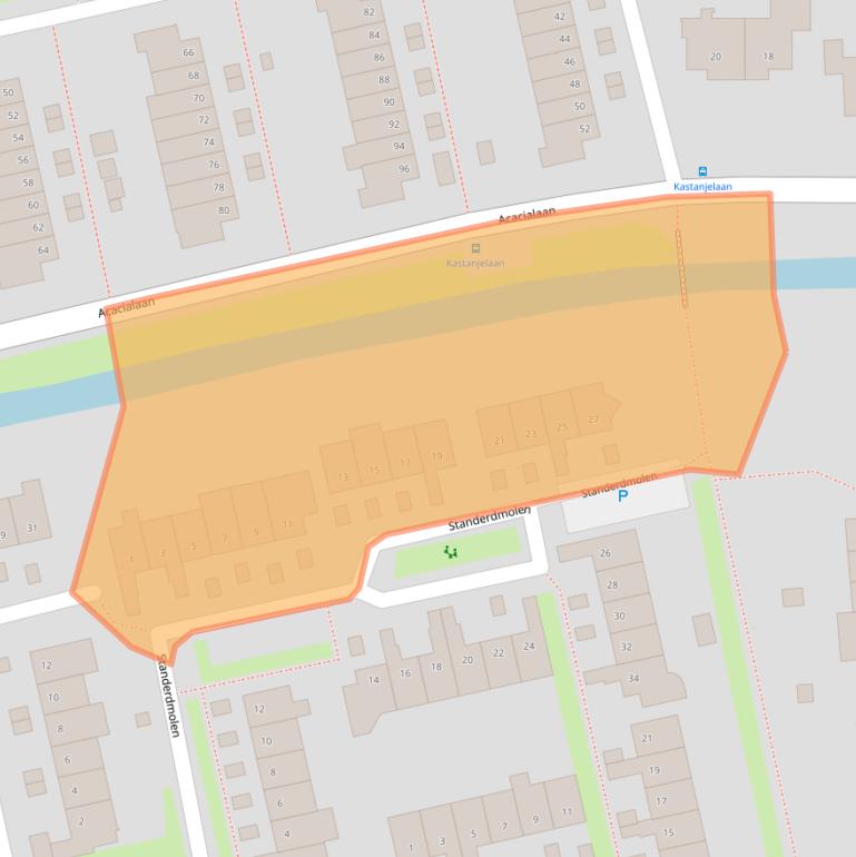 Kaart van postcodegebied 3481AE.