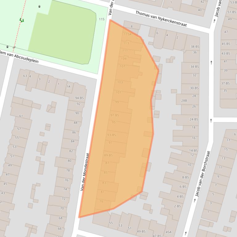 Kaart van postcodegebied 3515BD.
