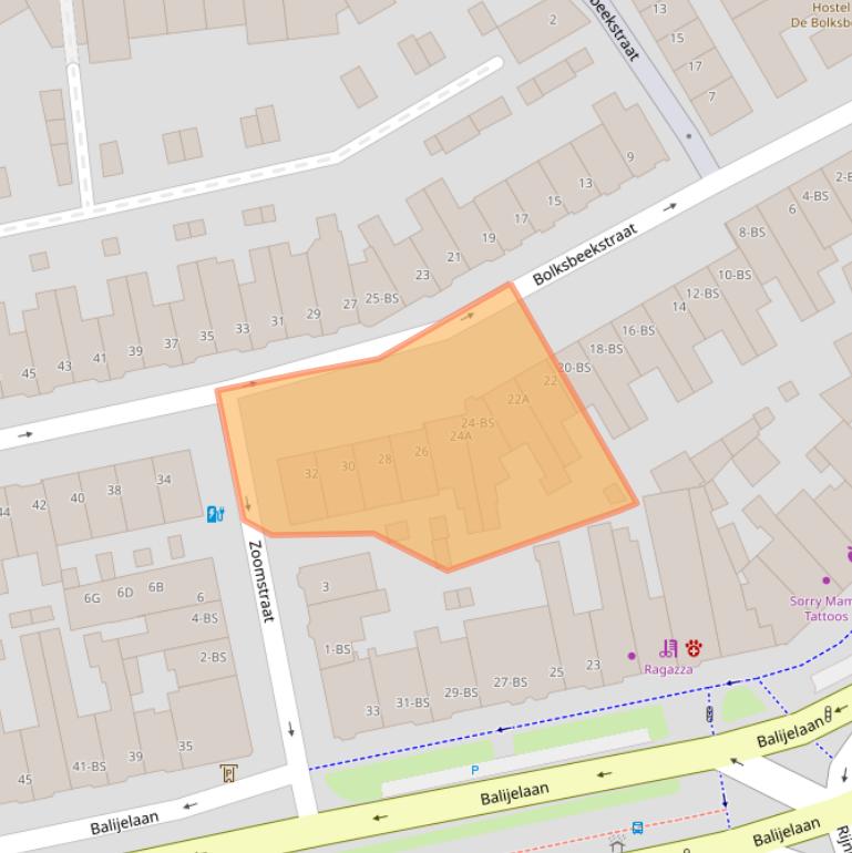 Kaart van postcodegebied 3521CS.