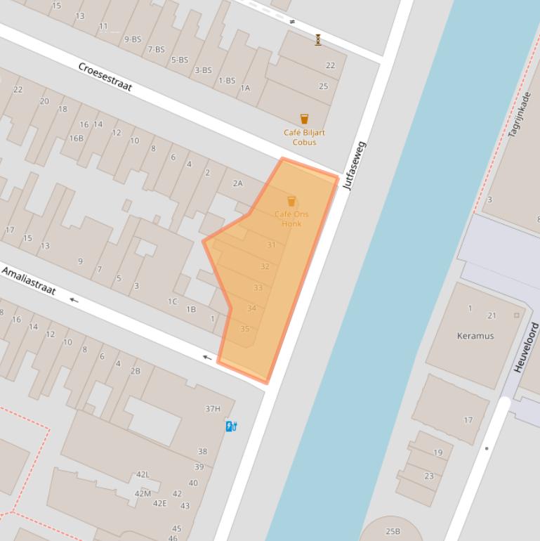 Kaart van postcodegebied 3522HC.