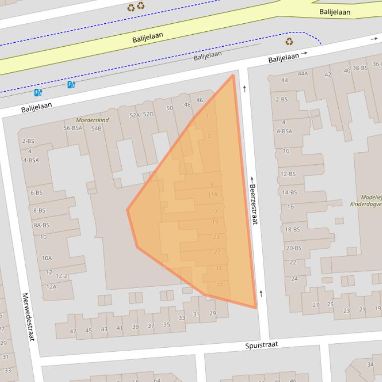 Kaart van postcodegebied 3522XA.